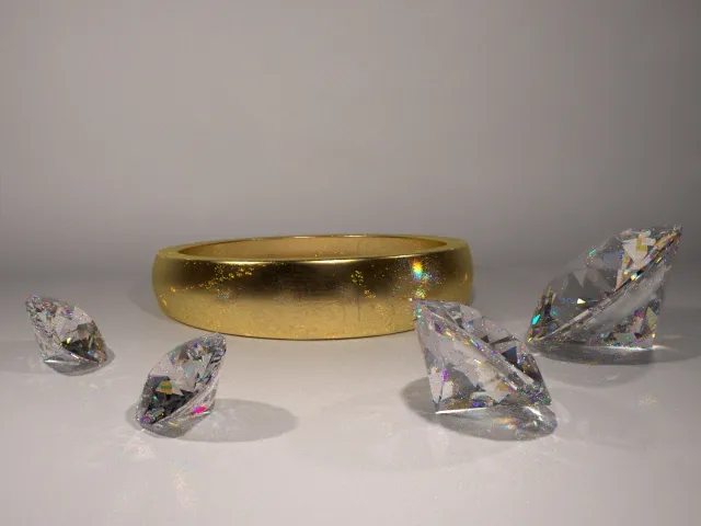 Anell i diamants